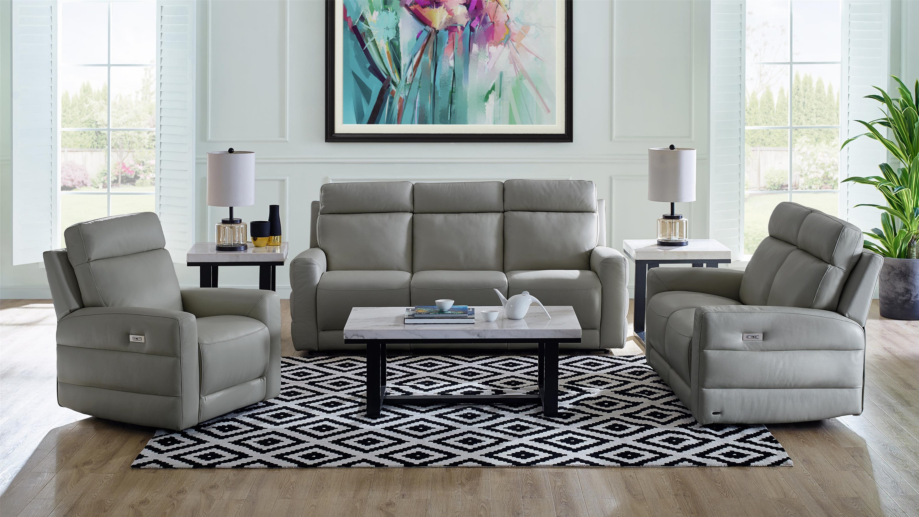 Natuzzi Editions Benevolo 426795374 Leather Power Reclining Sofa Baer's Furniture Reclining